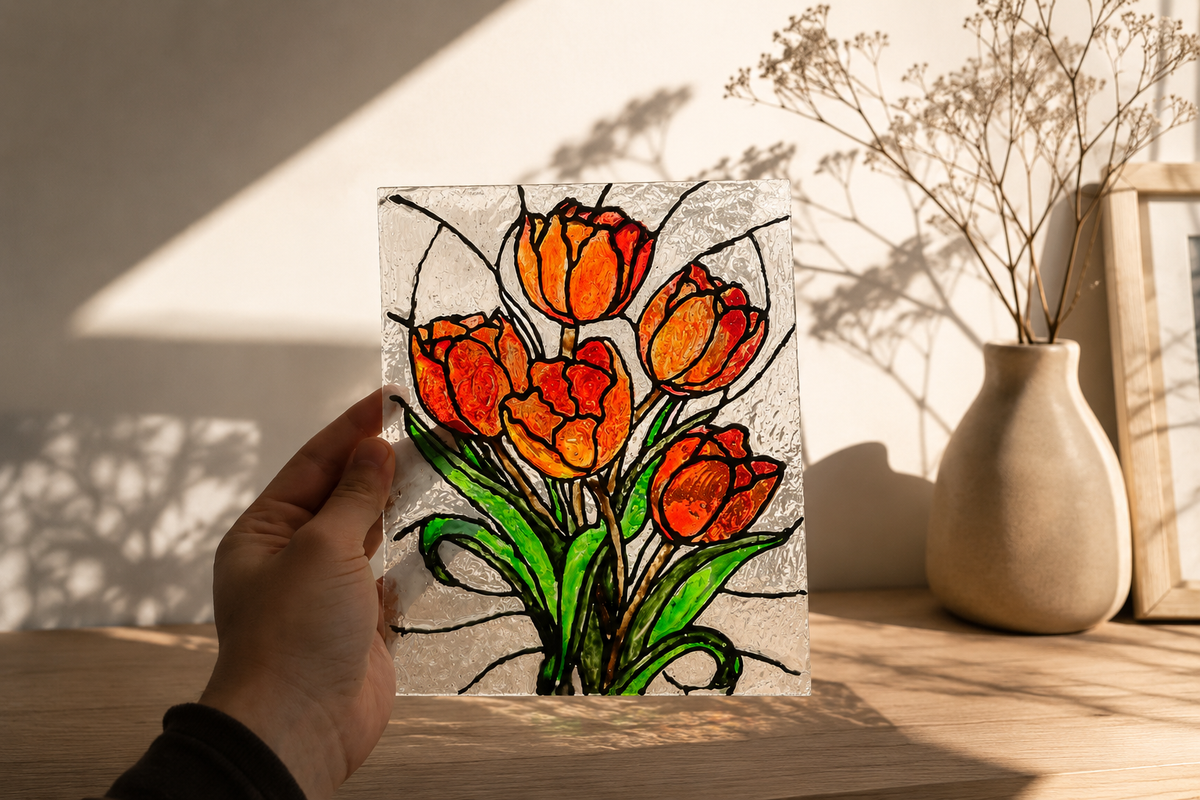 How to Make DIY Faux Stained Glass with Gallery Glass Paint